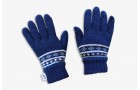 Перчатки синие с орнаментом